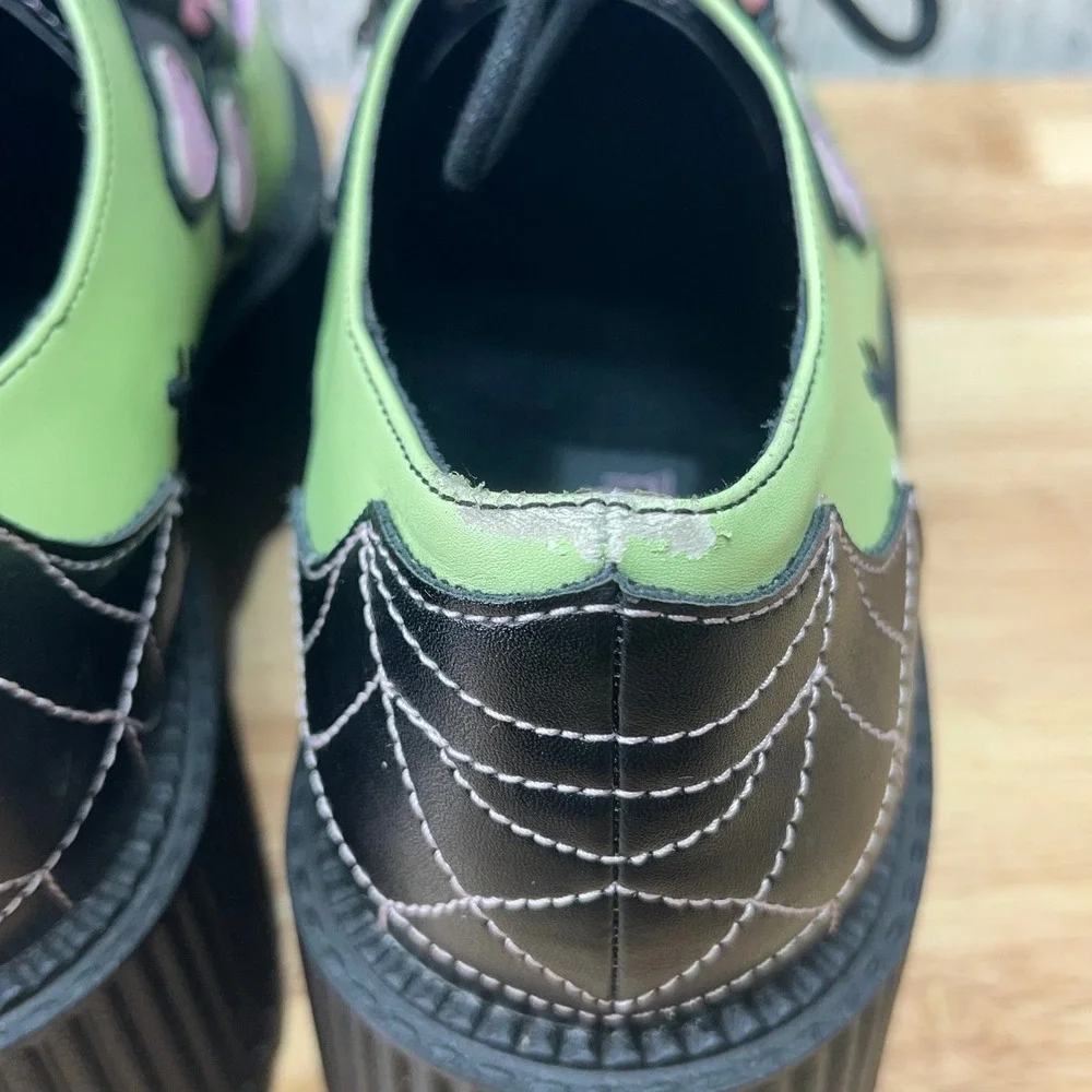 YRU x Hello Kitty Frankenstein  Platform Creepers Lime Green  Women Shoes size 9